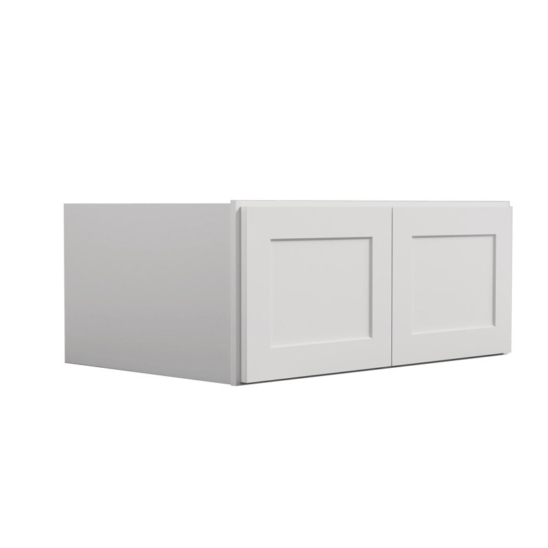 HOMEIBRO Meuble mural standard Shaker en contreplaqué, prêt à assembler, 76 cm (L) x 61 cm (P) x 38 cm (H), couleur gris tourterelle