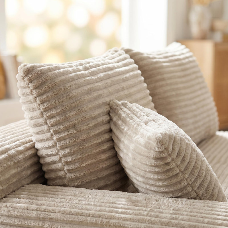 Fauteuil d'appoint modulaire en velours côtelé Camel