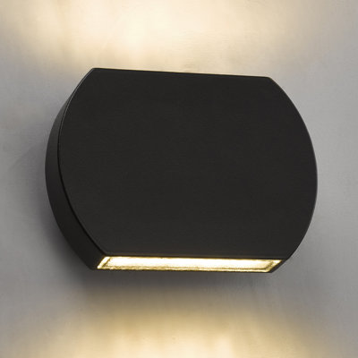 Saltville Black Integrated LED Outdoor Flush Mount