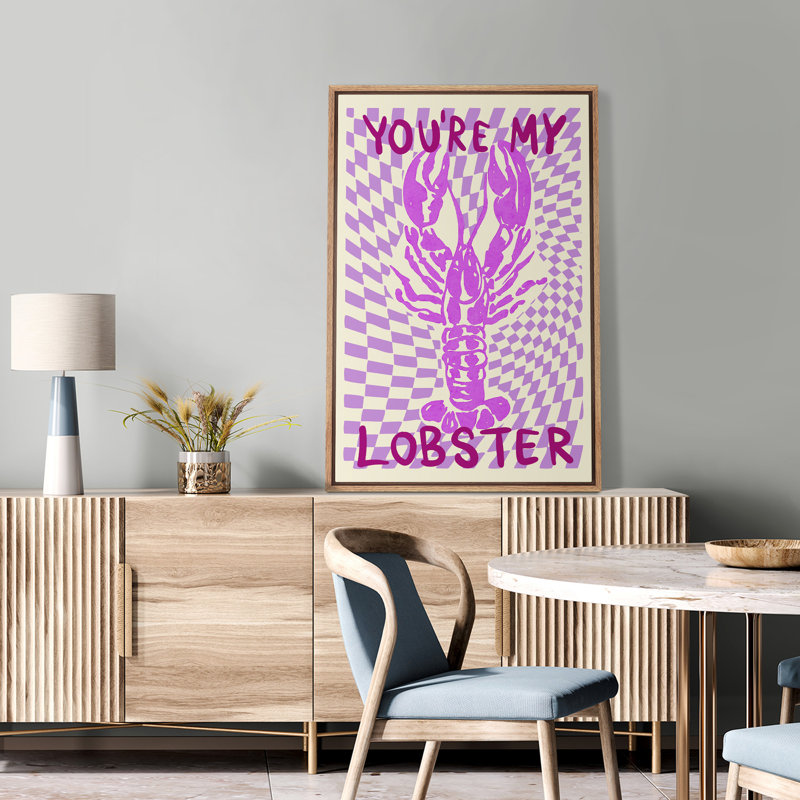 «I'm My Lobster Puurple Art Kitchen», affiche numérique, cuisine amusante, décoration murale, Naturel, H 24 po x l 16 po