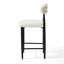 Tabouret de bar Velora 28,5 po H, revêtement en chenille, sans accoudoirs, dossier doré-1293797266