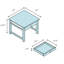Katarina Mirrored Chairside Table
