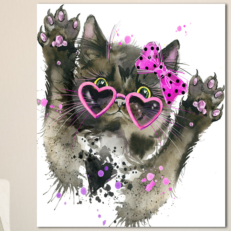 « amusant black », reproduction d’art sur toile tendue, H 60 po x l 28 po x P 1,5 po