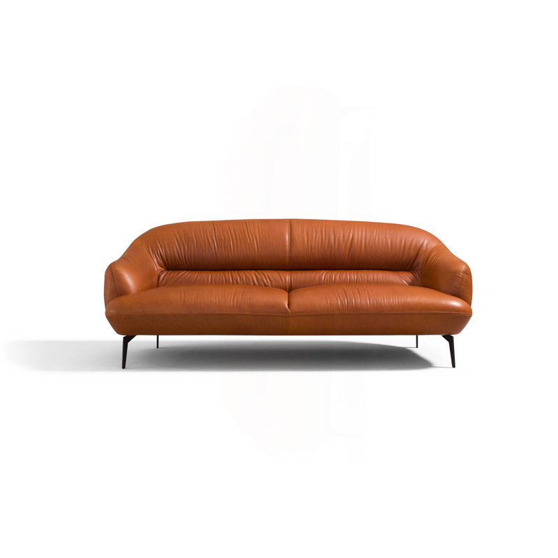 Canapé en cuir cognac