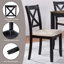 Ensemble de salle à manger de cuisine 6 pièces, table de salle à manger rectangulaire en bois avec 4 chaises rembourrées et un banc