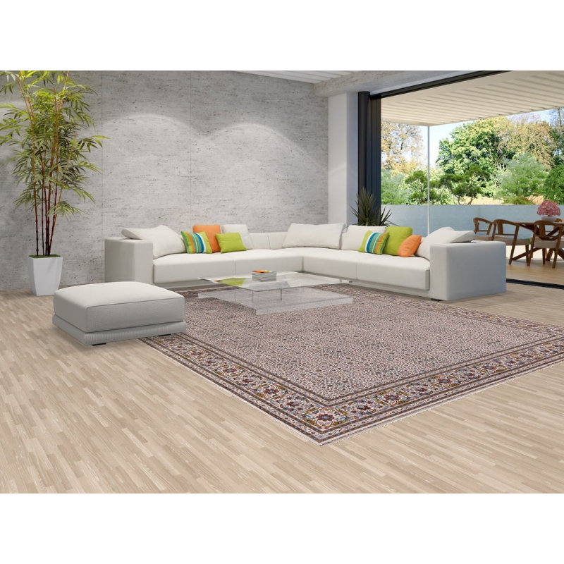 Tapis turc ivoire traditionnel 10x13