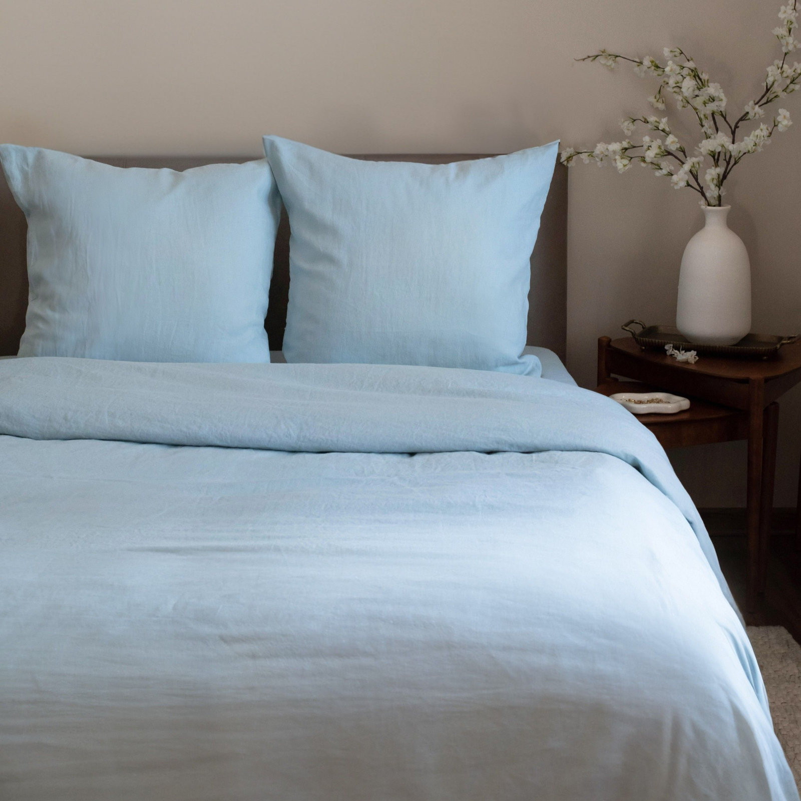 100% French Linen Pillow Sham, Wave, Square 26", Pillow Cover Only - No Insert