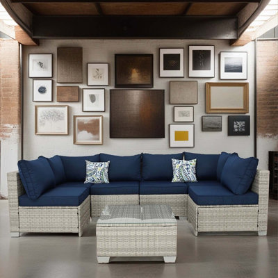 Color 6 - Person Patio Conversation Set with Cushions