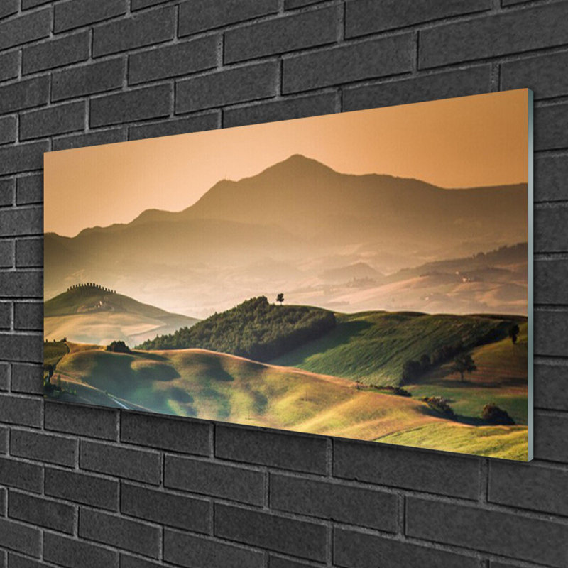 Mountains Landscape - Unframed Photograph on Glass
