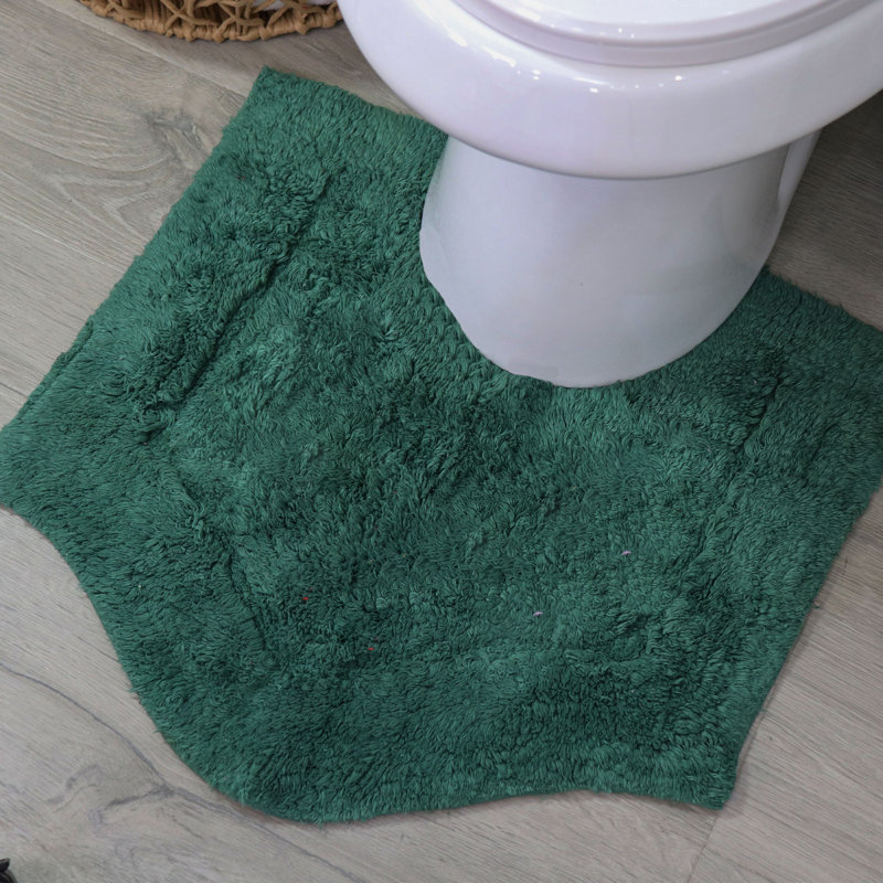 Morissette 100% Cotton Contour Mat 20"x20", Forest Green