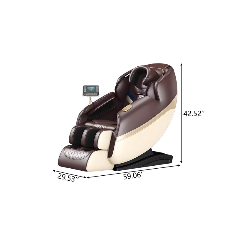 Fauteuil de massage électrique multifonctionnel ergonomique brun