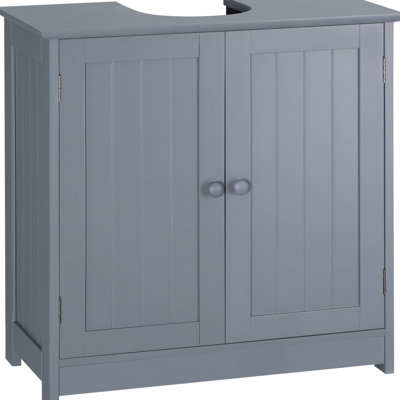 Under Sink Bathroom Storage Cabinet Gray. 2-Door & Shelf Design. Add Space. Adjustable Shelf. Material. 33 Lbs Weight Capacity. 23.5"L X 11.79"W 23.5"H By , 2 Doors Storage. More Construction,