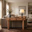 Console Mid-Century avec pieds en bois massif-1342275