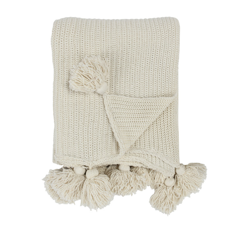 100% Cotton Blanket, Ivory
