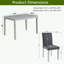 Ensemble de table de salle à manger 5 pièces avec 4 chaises rembourrées