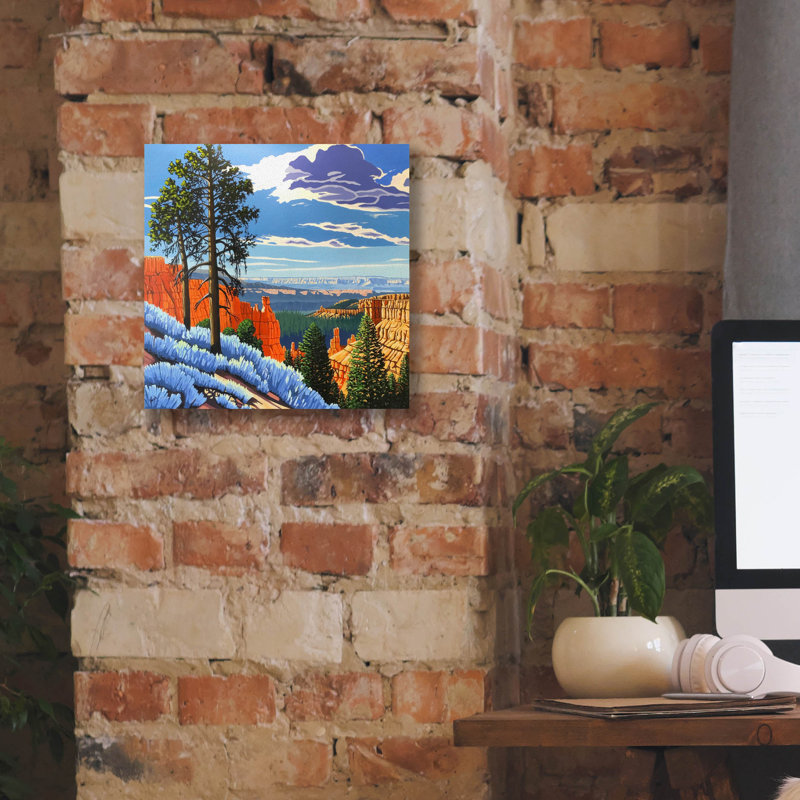  «Take The Long View» par John Jaster, art mural sur toile, 12 po x 12 po, H 12 po x l 12 po