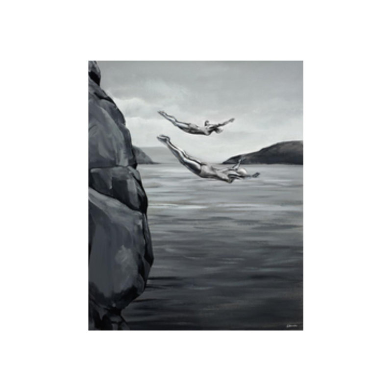 High Dive par Sydney Edmunds - impression, H 50 po x l 40 po x P 1,5 po, Extérieur