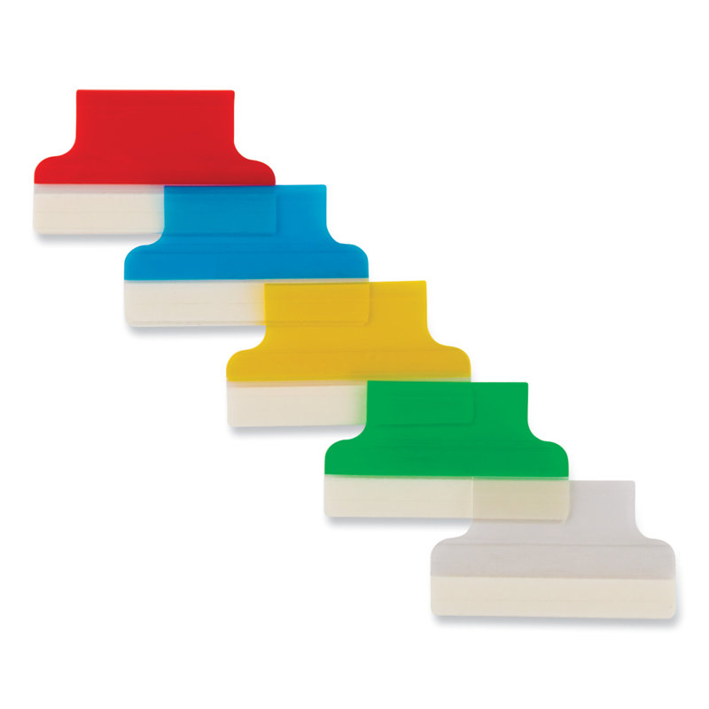 Pattes auto-adhésives avec insertions imprimables blanches, 1 pouce, 25/paquet