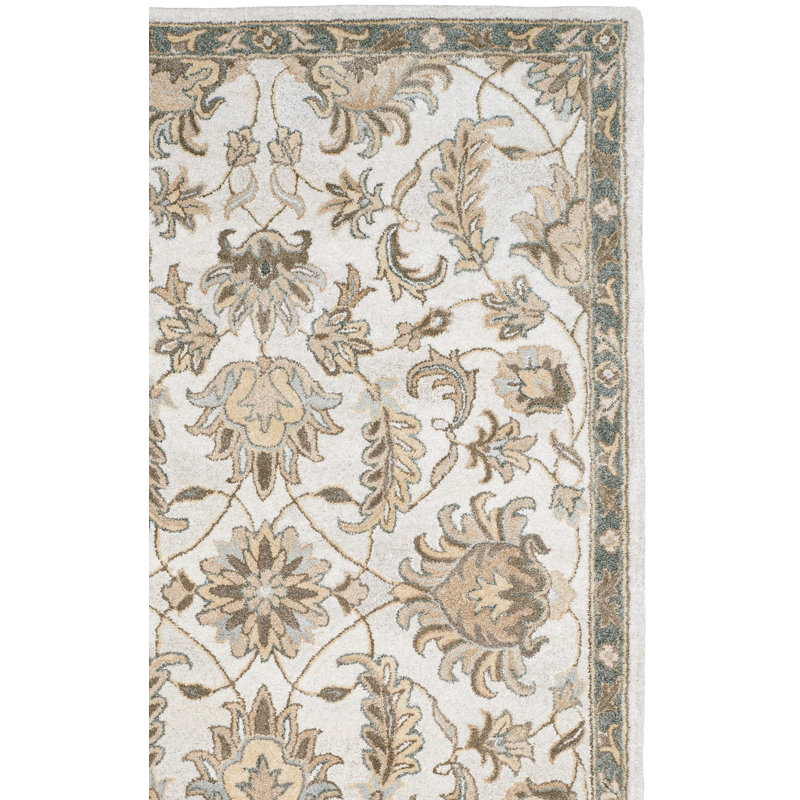 Tapis oriental en viscose touffeté à la main Davila, Rectangle de 6 pi x 9 pi
