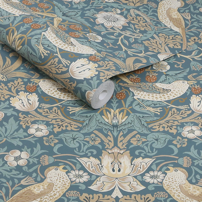 William Morris at Home 10m x 52cm Texture Matte Wallpaper Roll