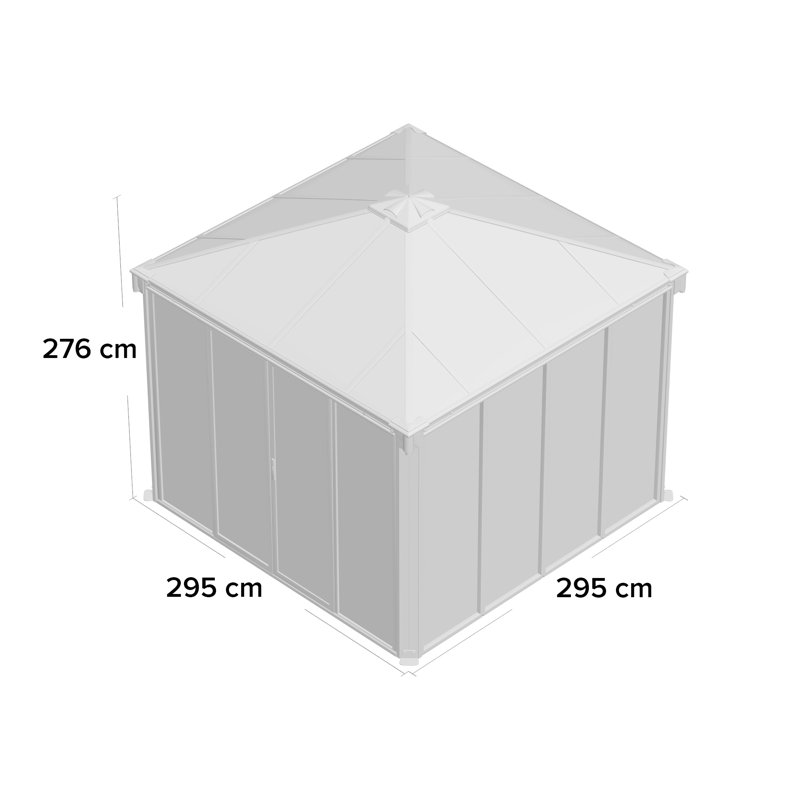 Ledro 3 m W x 3 m D Enclosed Gazebo