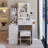 Jamie Cabinet Vanity Table with Padded Stool-2087692803