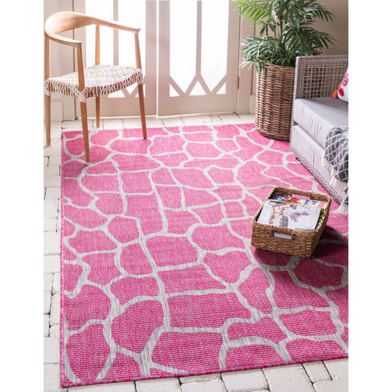 Murphey Animal Print Indoor / Outdoor Rug, Rectangle 4'1" x 6'1"