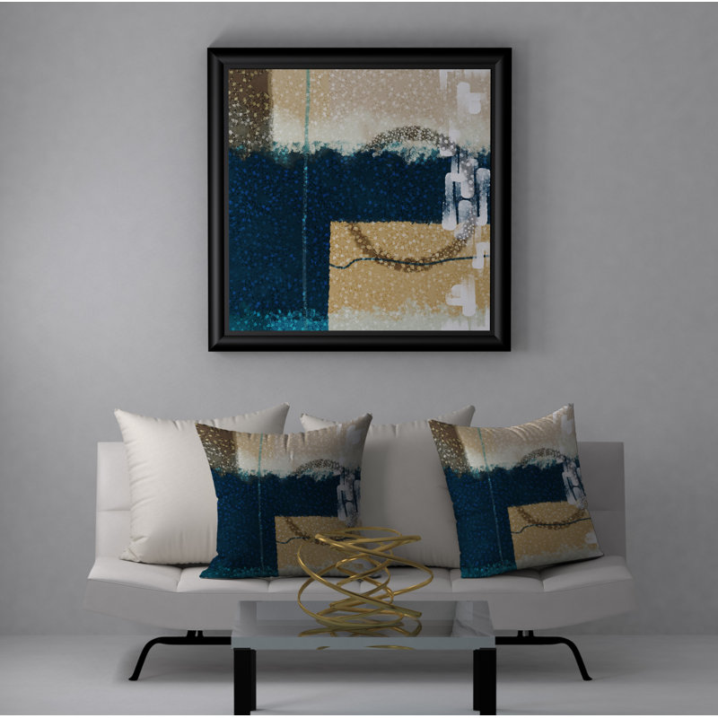 Abstract Throw Pillow, 24" H x 24" W