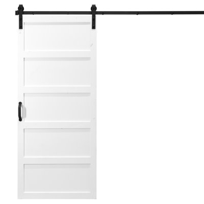 Dogberry Collections 84 in. H Matte Barn Door with Barn Door Hardware