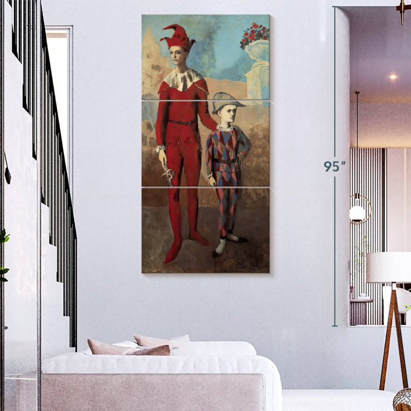 Acrobate et jeune arlequin