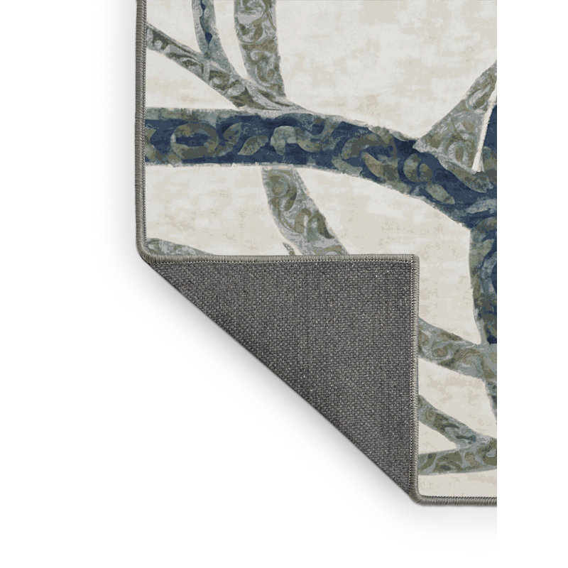 Tapis gris soyeux et moelleux, Rond 3 pi