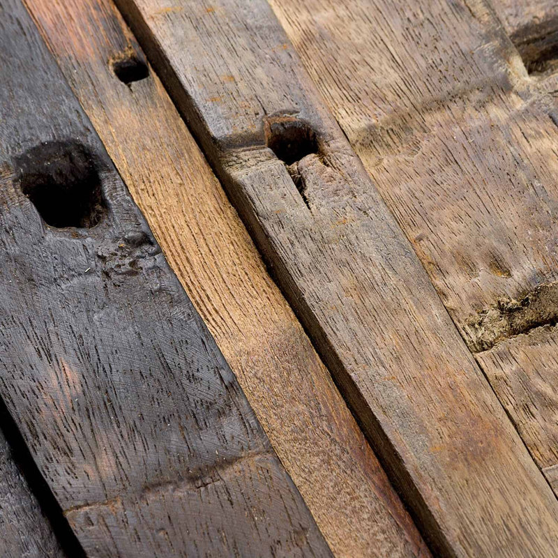 Driftwood 12x24 Textured Reclaimed Wood Mosaic Tile, Brownheart
