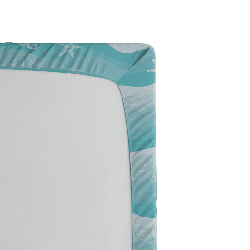 Microfiber Fitted Sheet, Full Fitted Sheet, Blue Starfish