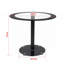 Railsback Round Glass Top Metal Base Dining Table