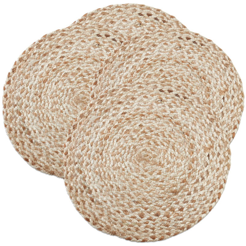 Napperon en jute tissé 16 po Valia, Naturel