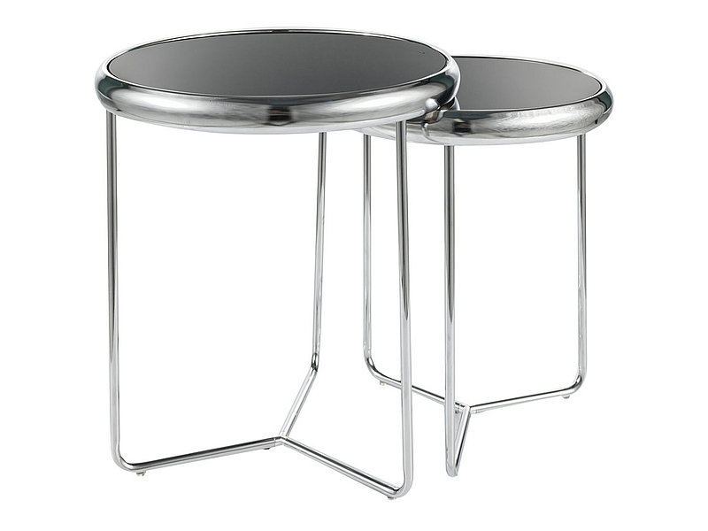 Aidet Coffee Table, Chrome, 50" H x 47" L x 47" W