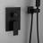 10 Inch Matte Black Shower For Bathroom Luxury - Rain Head Wall Mounted With Self-Cleaning Nozzle, Fits American Standard Pipe Mixer Mounted, Easy To Clean Connection-121169373