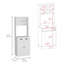 Support de rangement pour micro-ondes avec 3 portes et tiroir Parri H 66,85 po x l 14,09 po x P 23,93 po Parri
