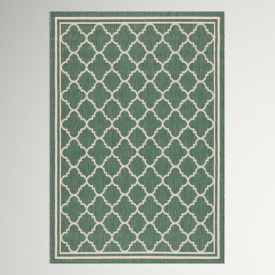 Courtyard Performance Geometric Indoor/Outdoor Area Rug