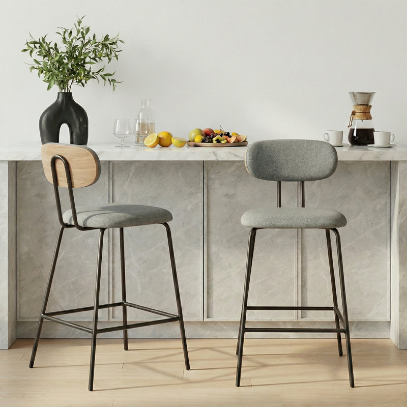 Tabouret de comptoir 26 po H, Gris