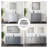 Distressed Grey Bath Vanity 30 In. W X 22 In. D, With Carrara Marble Top