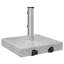  Base de parasol sur roulettes avec poignée en granit gris carré de 64 lb