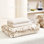 Ensemble de literie pour lit de bébé à volants 3 pièces pour filles - L'ensemble de literie pour bébé ultra doux comprend un édredon, un drap et une jupe Boho (beige)