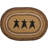 Kettle Grove Oval  Geometric Braided 1'8" x 2'6" Caramel Area Rug