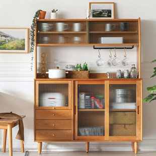 Beautiful Fluted 3-Shelf Bookcase with Storage Cabinet by Drew