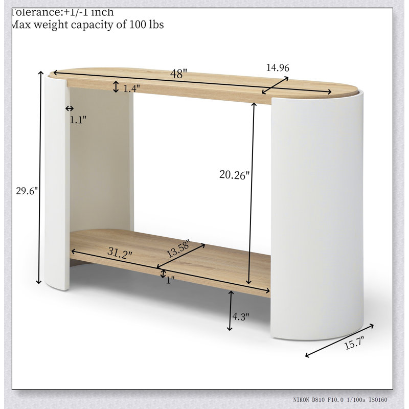 End Table, Small Side Table, Nightstand with 2-Layer Storage Shelves, Sofa Table for Small Spaces, Living Room, Bedroom, Stable Frame, Easy Assembly, (Natural color and white)
