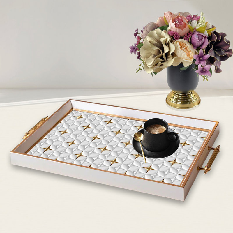 Élégant plateau en verre de 19,7 po x 11,4 po x 1,4 po | Fabrication 100% verre durable | Facile à nettoyer avec un chiffon humide | Idéal pour le service, la présentation décorative et l'organisation | Ajout élégant à la décoration intérieure