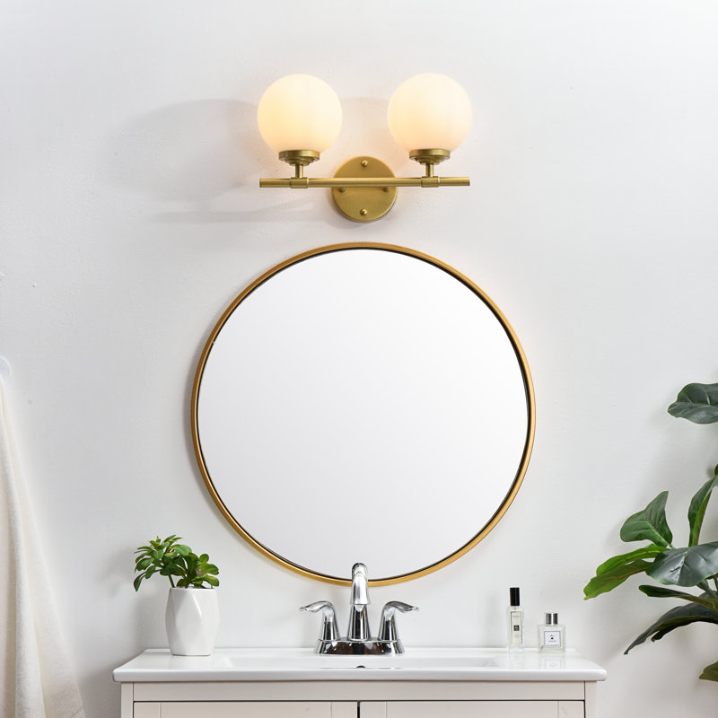 Armed Sconce, White, Brass