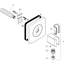 AXOR Citterio E Handshower Holder With Outlet 5" X 5"-90859563