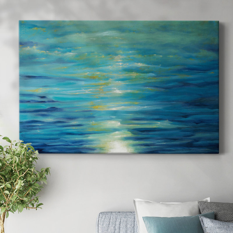 Deep Blue-Gallery Wrapped Canvas, 40" H x 60" W